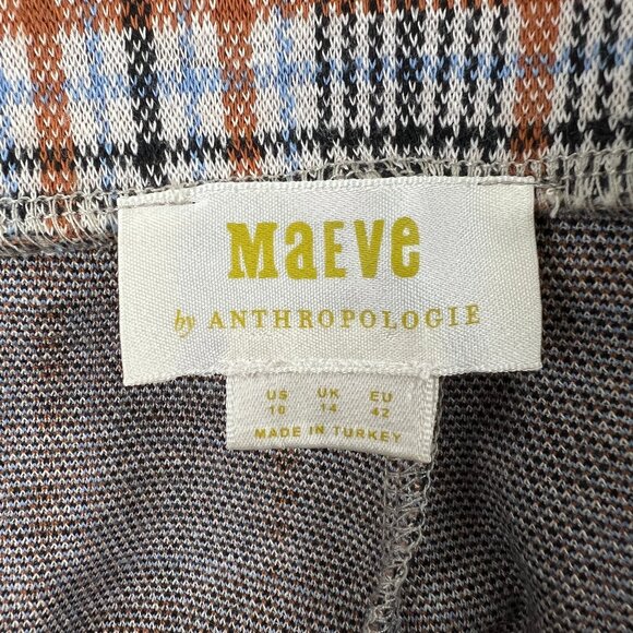 Anthropologie Plaid Wide Leg Pants - Black, Brown, Cream - Picture 9 of 12